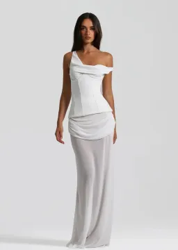 Natalie Rolt Cadence Gown Maxi White Size AU 8  for rent on The Volte - image 1