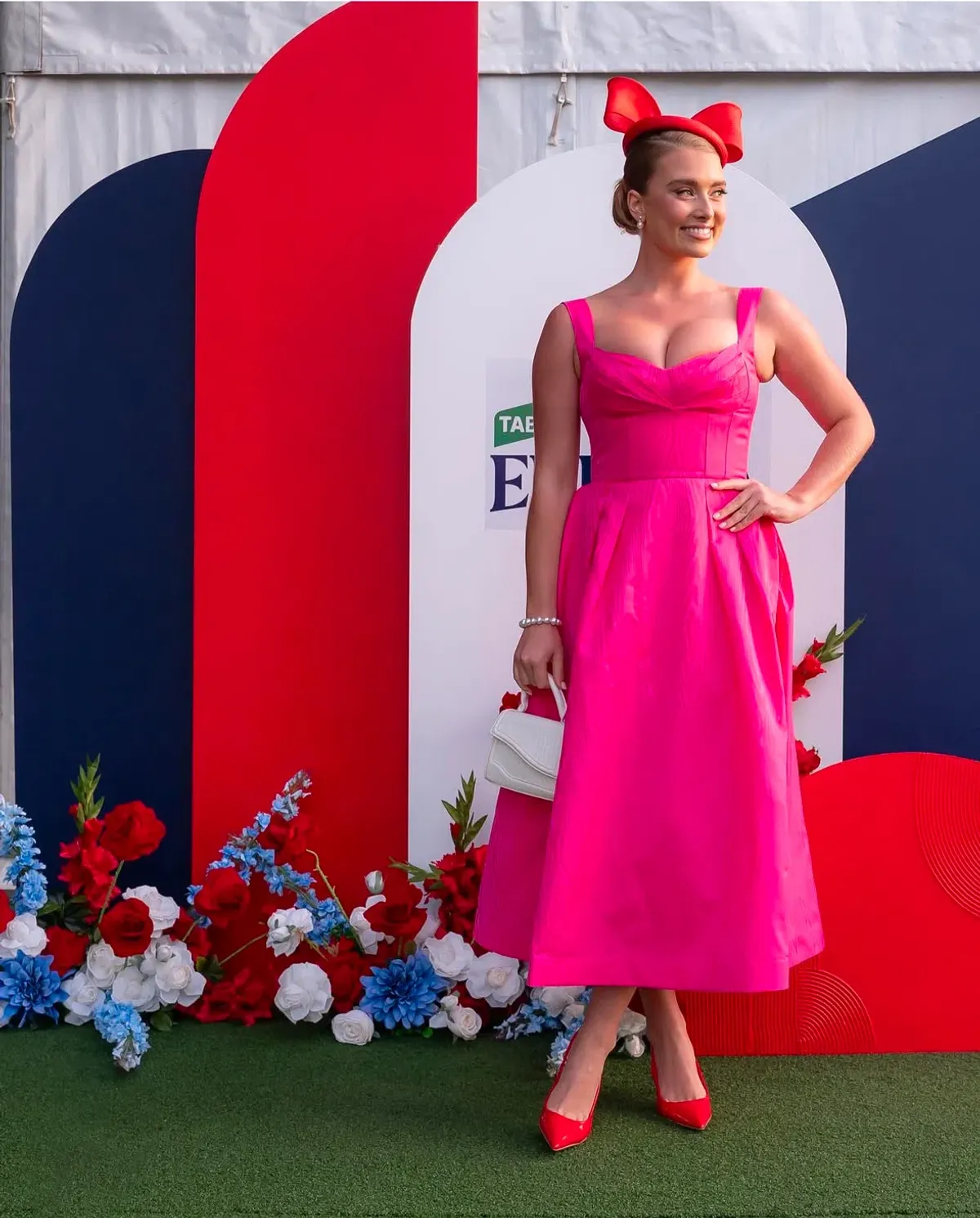 Rebecca Vallance Lyla Midi Dress Hot Pink Size 16 - Image 3