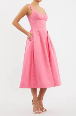 Rebecca Vallance Carmelita Midi Dress Pink Size 14 for rent on The Volte - image 2