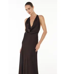 Manning Cartell Charmed Cowl Slip Maxi Dress in Dark Chocolate Brown AU 6 for rent on The Volte - image 3