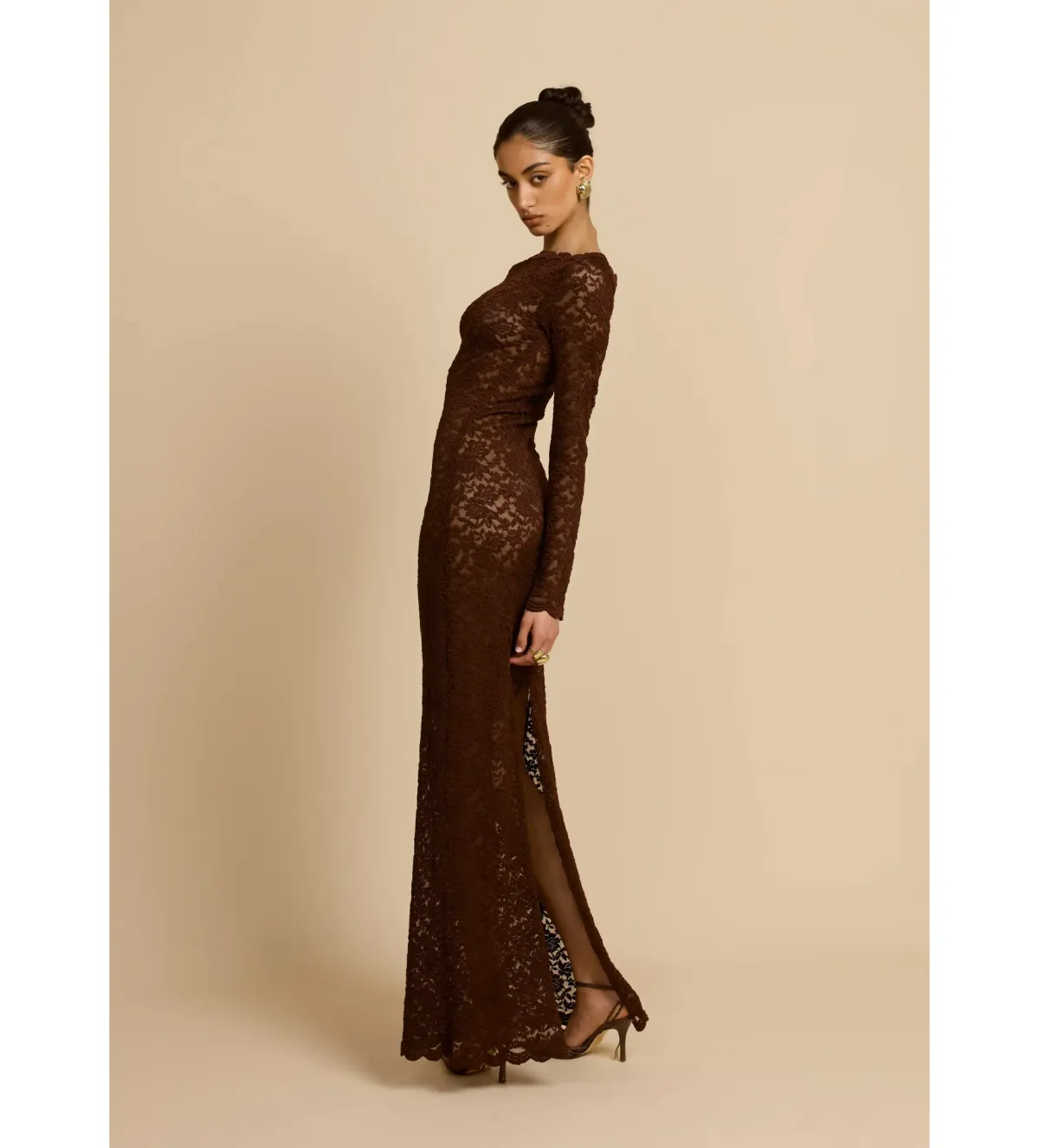 Arcina Ori Monet Maxi Dress in Brown Size 12 - Image 3