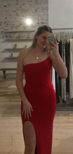 Red Dress Nookie Lust one shoulder gown red size 8 for rent on The Volte - image 1