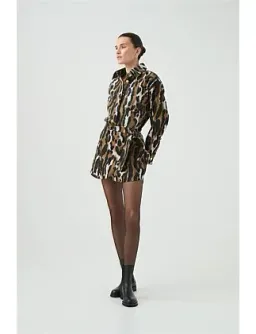 Aje Sienna Shirt Dress Animal Print Size 6 for rent on The Volte - image 7