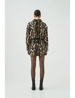 Aje Sienna Shirt Dress Animal Print Size 6 for rent on The Volte - image 4