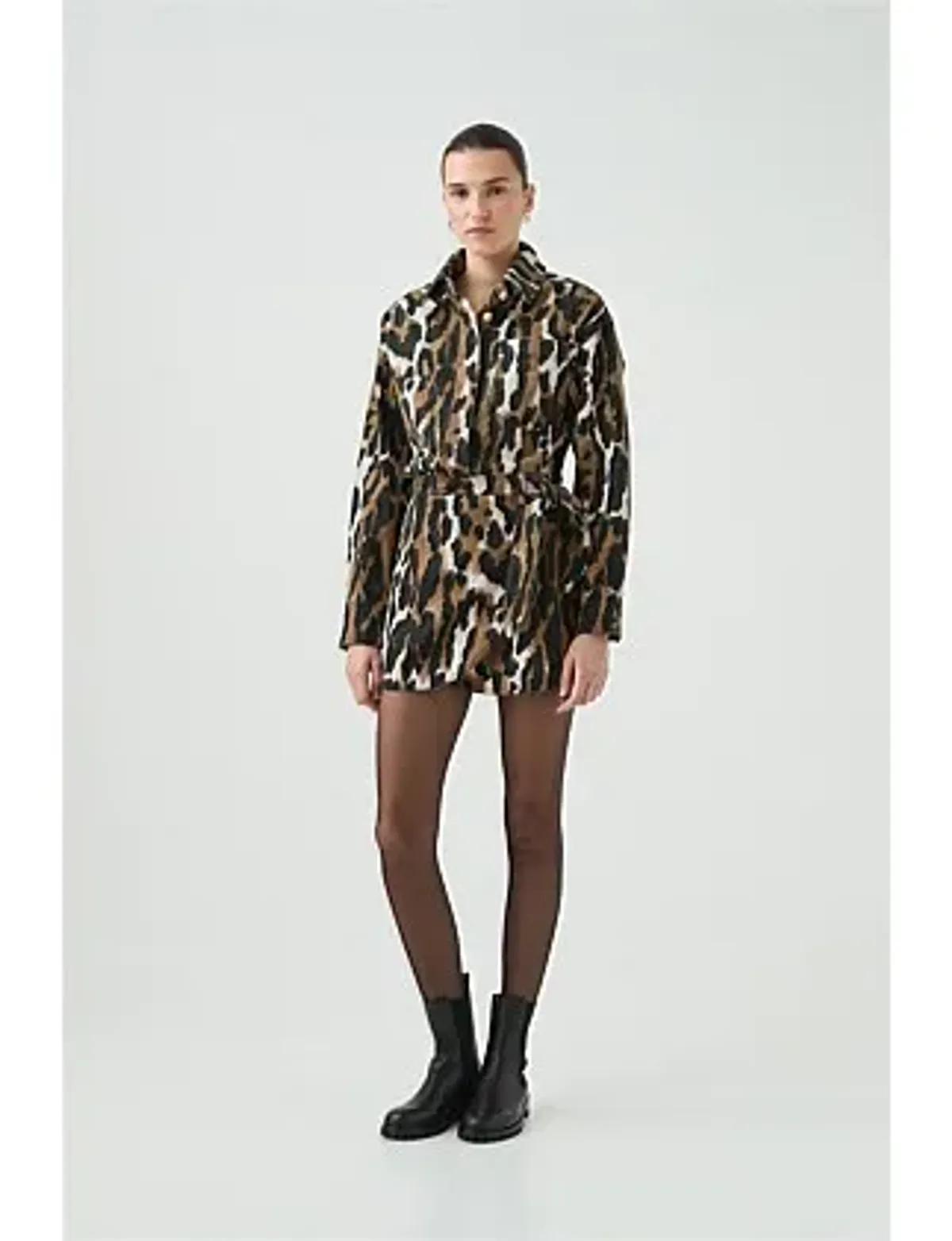 Aje Sienna Shirt Dress Animal Print Size 6 - Image 5