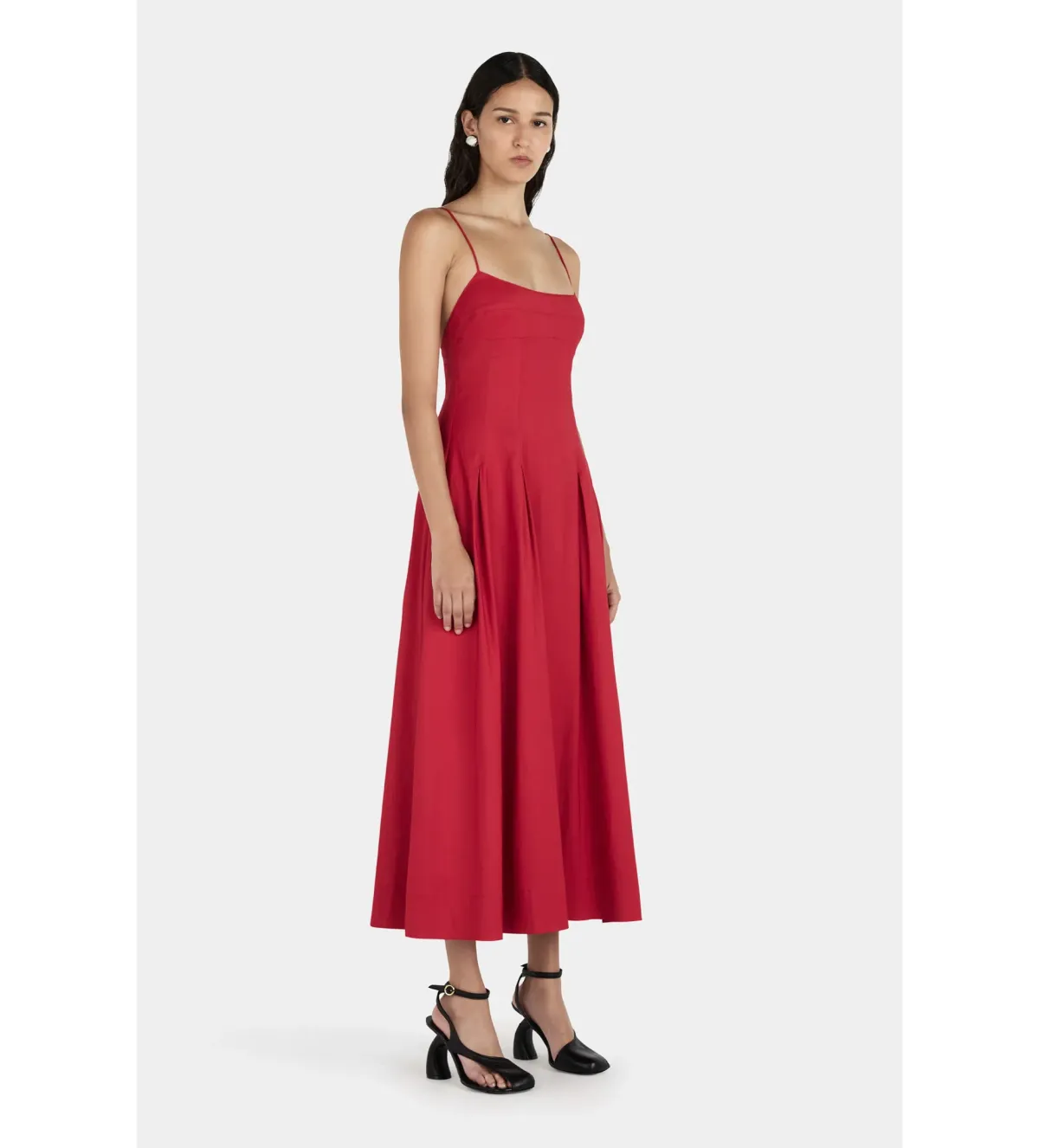 Hansen And Gretel  Carlotta Midi Dress Samba Red Size Au 10 - Image 1