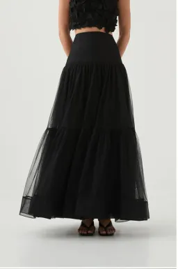 Aje Gia Maxi Skirt Black Size AU 6 for rent on The Volte - image 3
