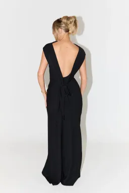 Odd Muse The Ultimate Muse Drape Back Maxi Dress in Black Size 10 for rent on The Volte - image 3