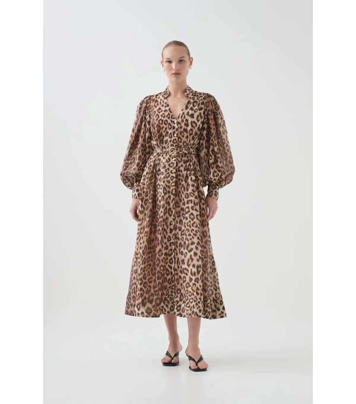 Aje Isabella Shirtdress Leopard Print Size AU 12 - Image 2