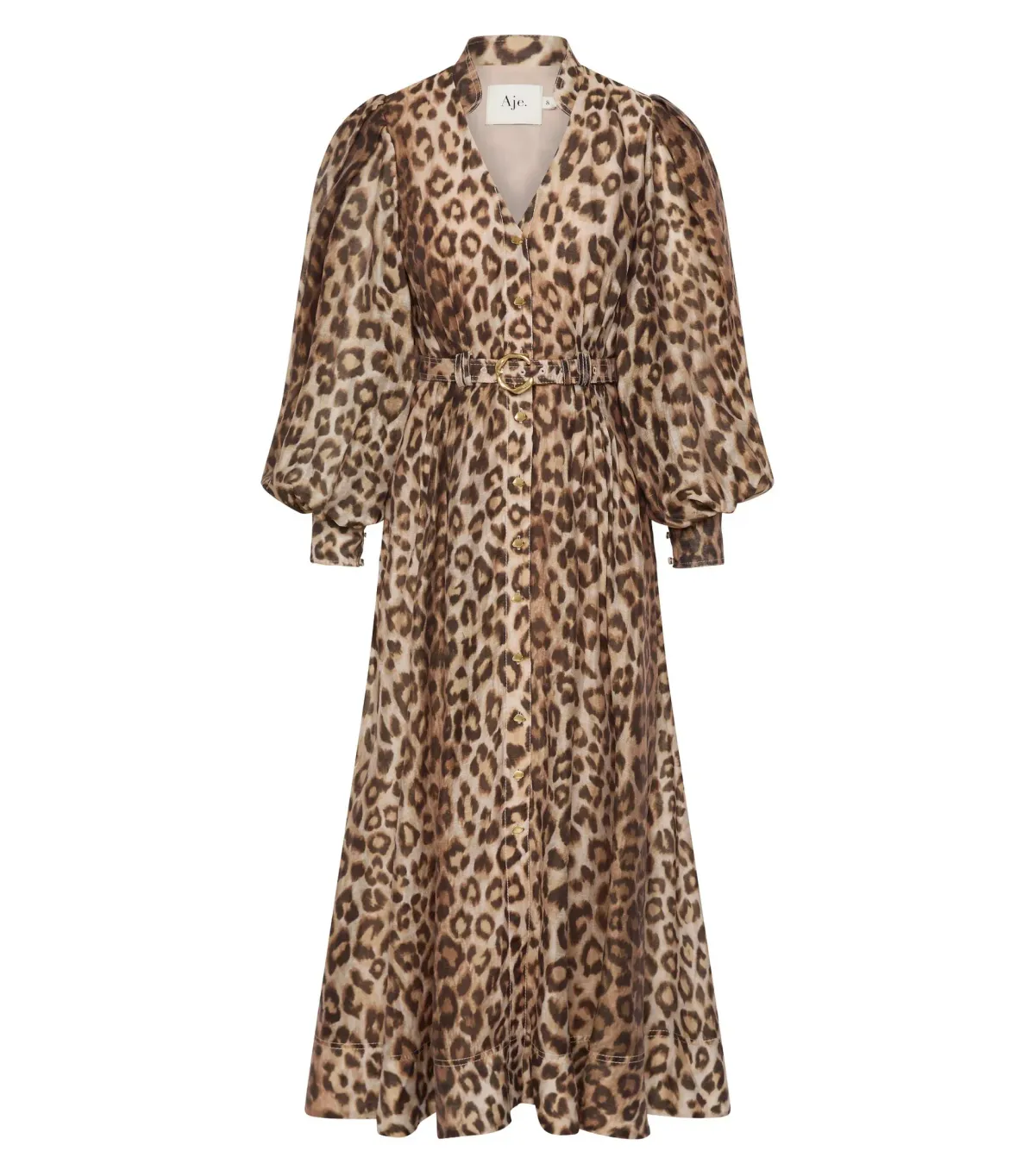 Aje Isabella Shirtdress Leopard Print Size AU 12 - Image 5