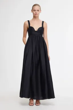 Acler Sandgate Midi Dress Black Size AU 12 for rent on The Volte - image 1