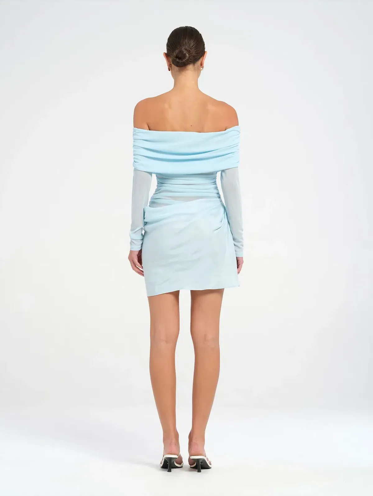 BENNI Luca Mini Dress in Ice Blue Size 8 / AU 8 - Image 3