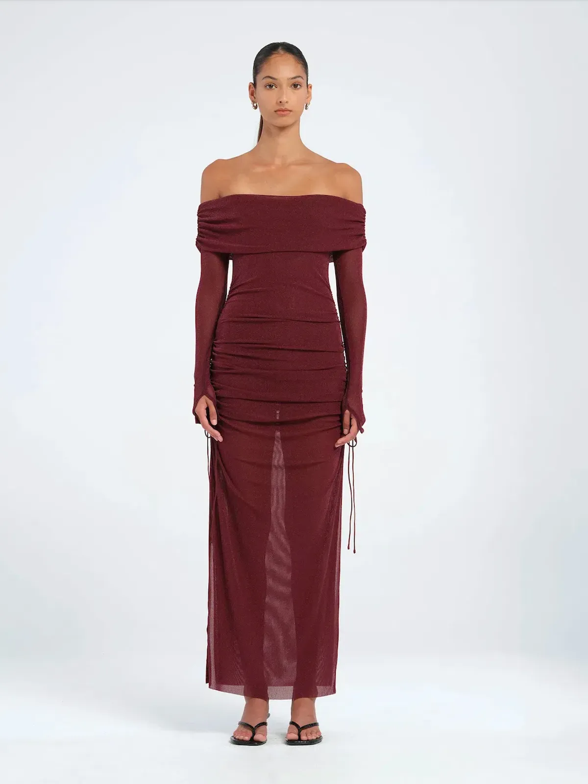 Benni Blaire Midi Dress in Burgundy Size 8 / AU 8 - Image 1