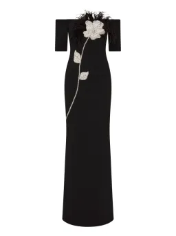 Rebecca Vallance Starlight Gown in Black Size AU 8 for rent on The Volte - image 1