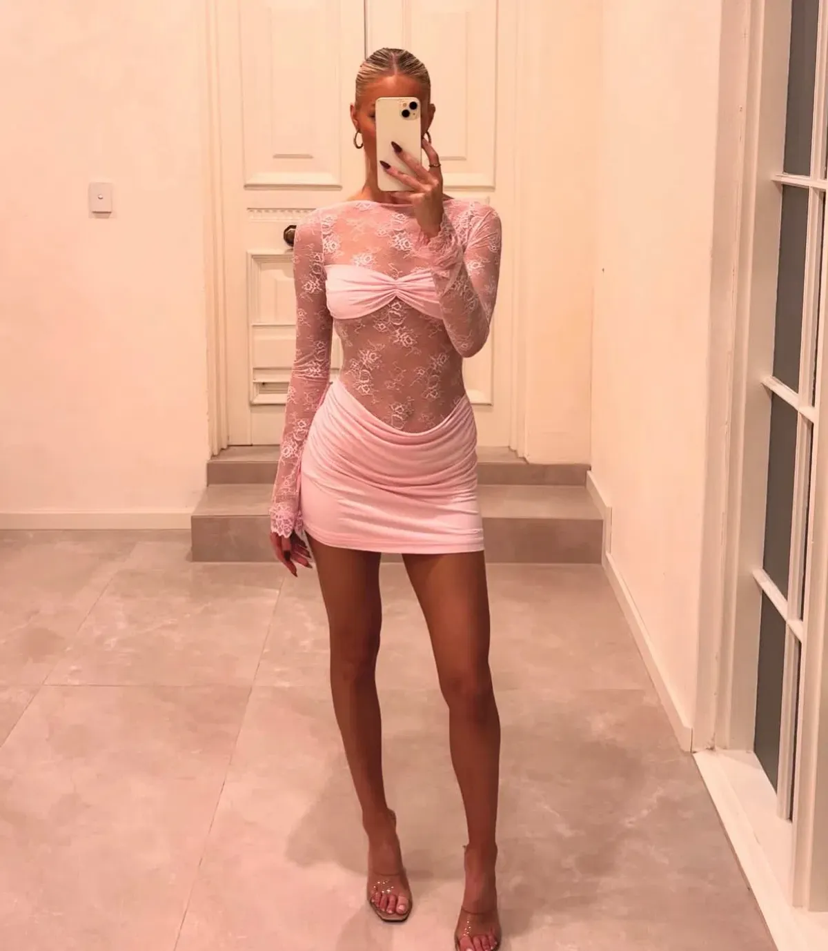 Benni Oskar mini dress pink - Image 1