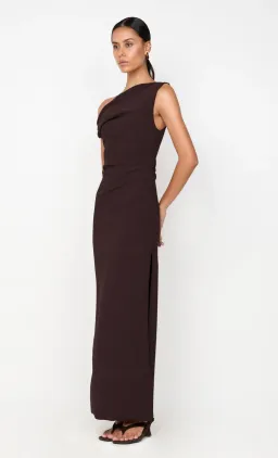 Bec + Bridge Leora Asym Maxi Dress Dark Chocolate Size AU 12 for rent on The Volte - image 2