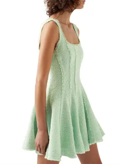 Aje Anais Boucle Mini Dress Mint Green Size 6  for rent on The Volte - image 2