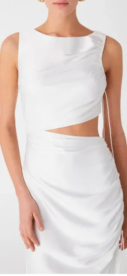 Misha Elio Satin Maxi Dress White Size 12 for rent on The Volte - image 2