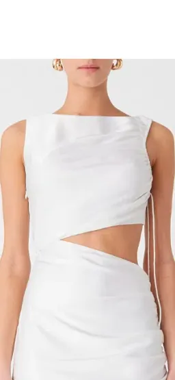 Misha Elio Satin Maxi Dress White Size 12 for rent on The Volte - image 3