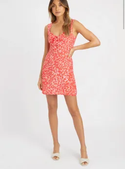 Kookai Rio Mini Dress Red/Pink Size 6 for rent on The Volte - image 1