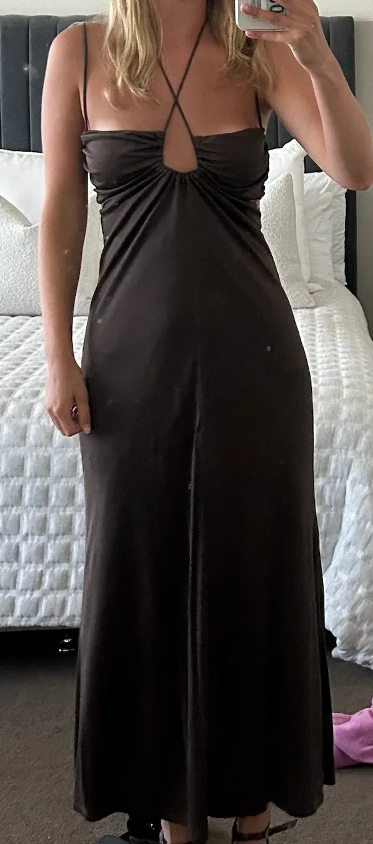 Manning Cartell Sweet Obsession Slip Dress Maxi Brown Size AU 6 - Image 2