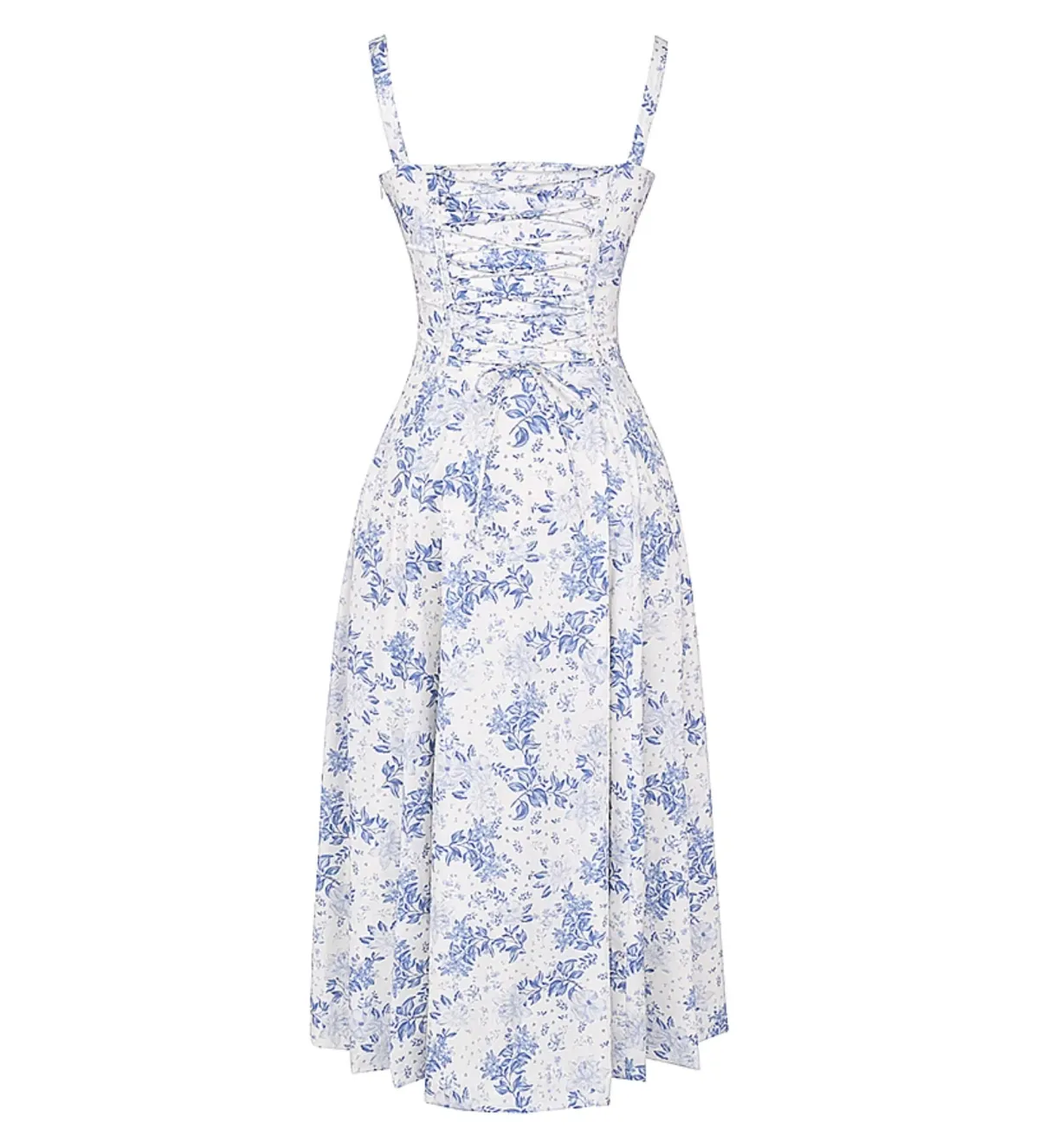 House of CB Carmen Midi Blue Print Bustier Size XS - Image 7