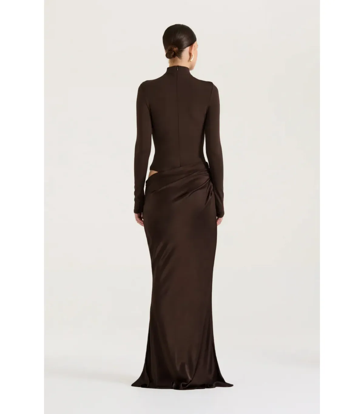 Henne Soraia Long Sleeve Maxi Dress Chocolate Size S / AU 8 - Image 5