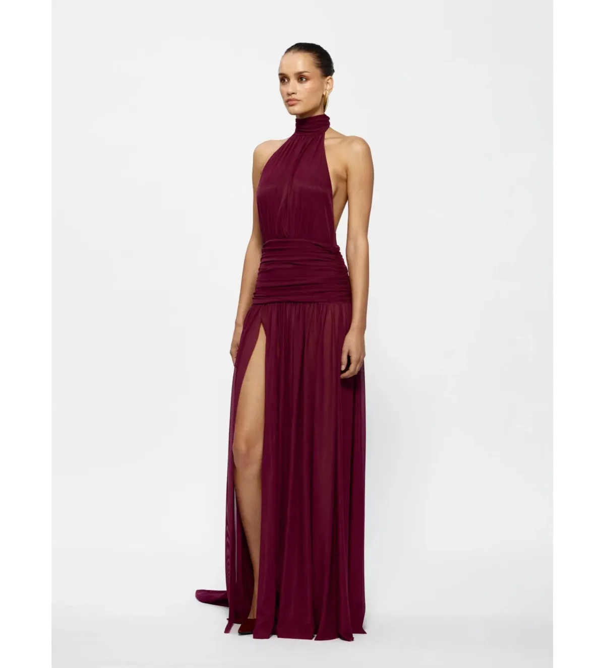 Effie Kats Verity Gown Burgundy Size S AU 8 - Image 2