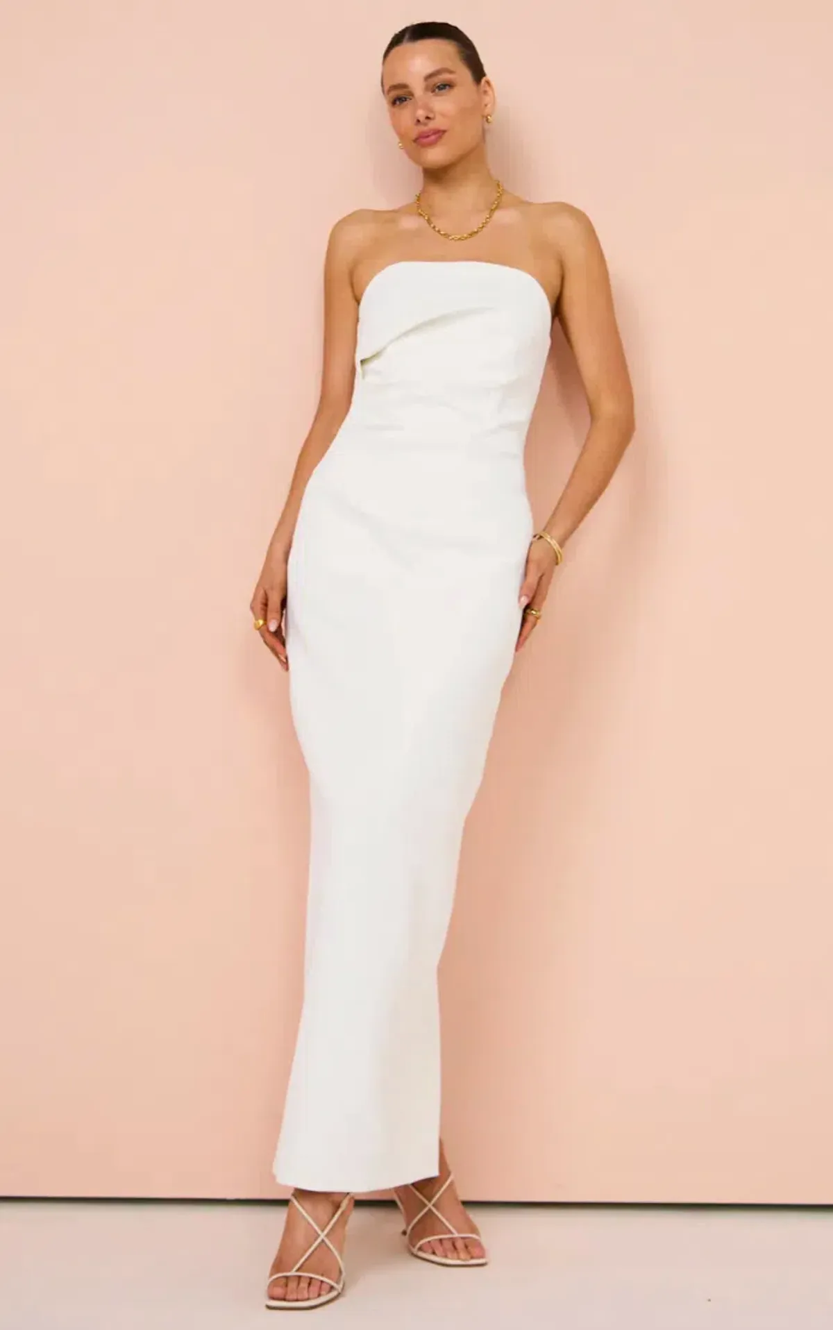 Manning Cartell Fast Forward Strapless Dress in White Size AU 8 - Image 1