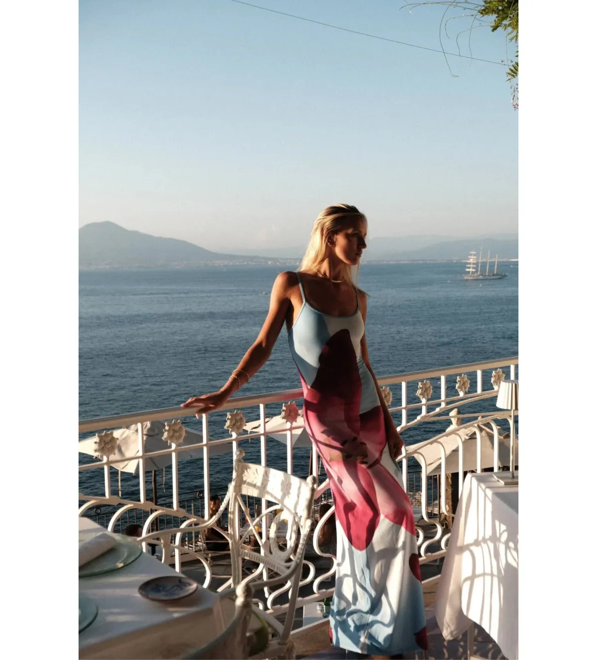 With Harper Lu Slip Maxi Dress Sky Lily Floral Size L AU 12 - Image 3