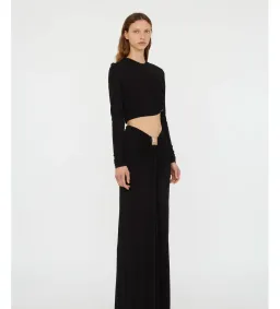 Christopher Esber Bezel Quartz Ruched Long Sleeve Top Black Size 12 for rent on The Volte - image 2