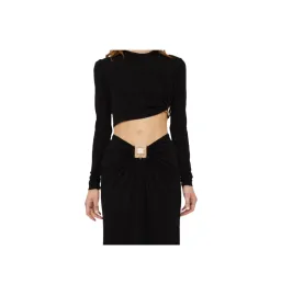 Christopher Esber Bezel Quartz Ruched Skirt Black Size 8 for rent on The Volte - image 4