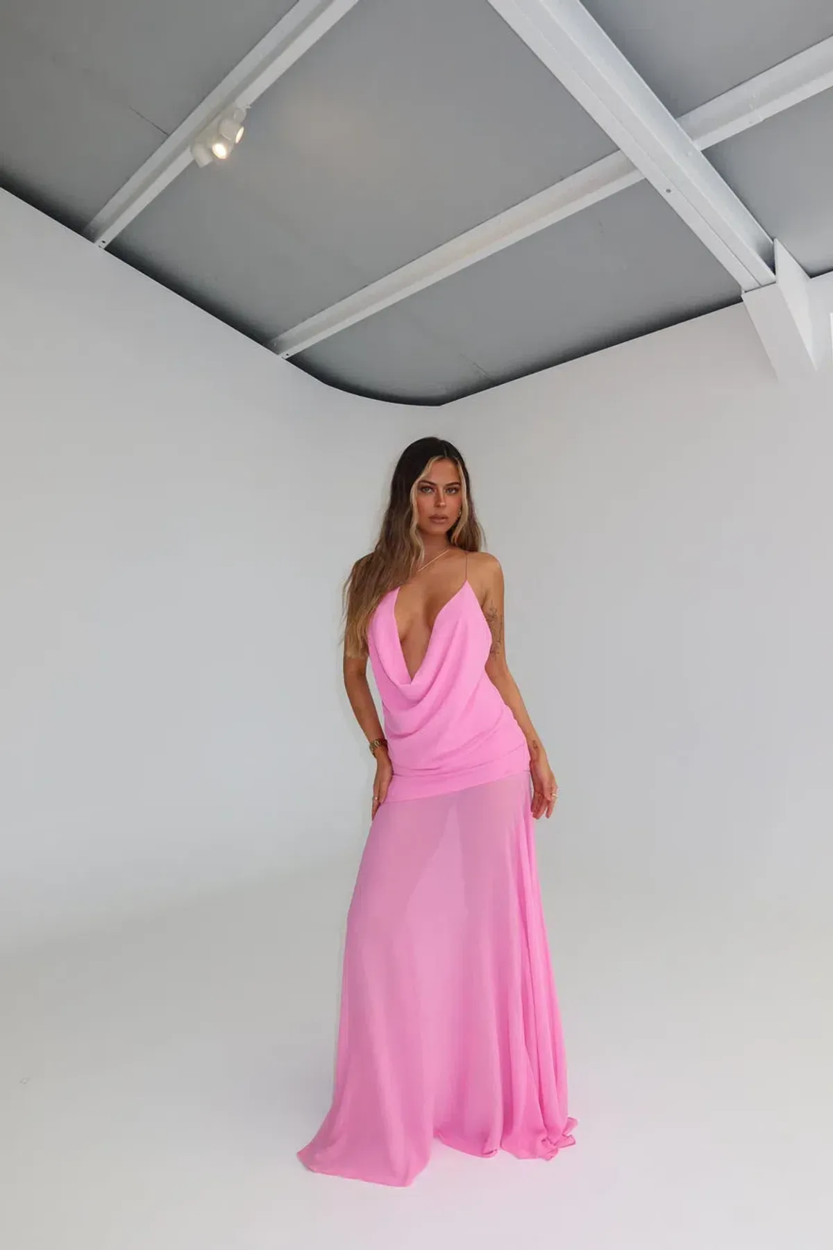 Natalie Rolt Dimity Maxi Gown Candy Pink Size 0 / Size Au 6 - Image 2