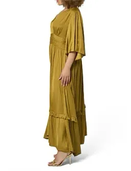 Curve Project Pink Dusk - Work It Maxi Dress Antique Gold Size 16 for rent on The Volte - image 3