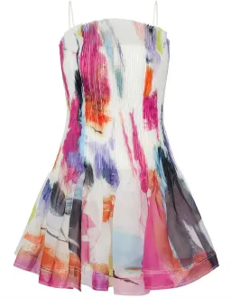 Aje Celestial Pleated Mini Dress Multi Size 8 for rent on The Volte - image 5