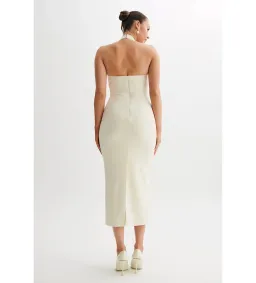 Meshki Amelita Midi Dress In Ivory Size 6/XS for rent on The Volte - image 3