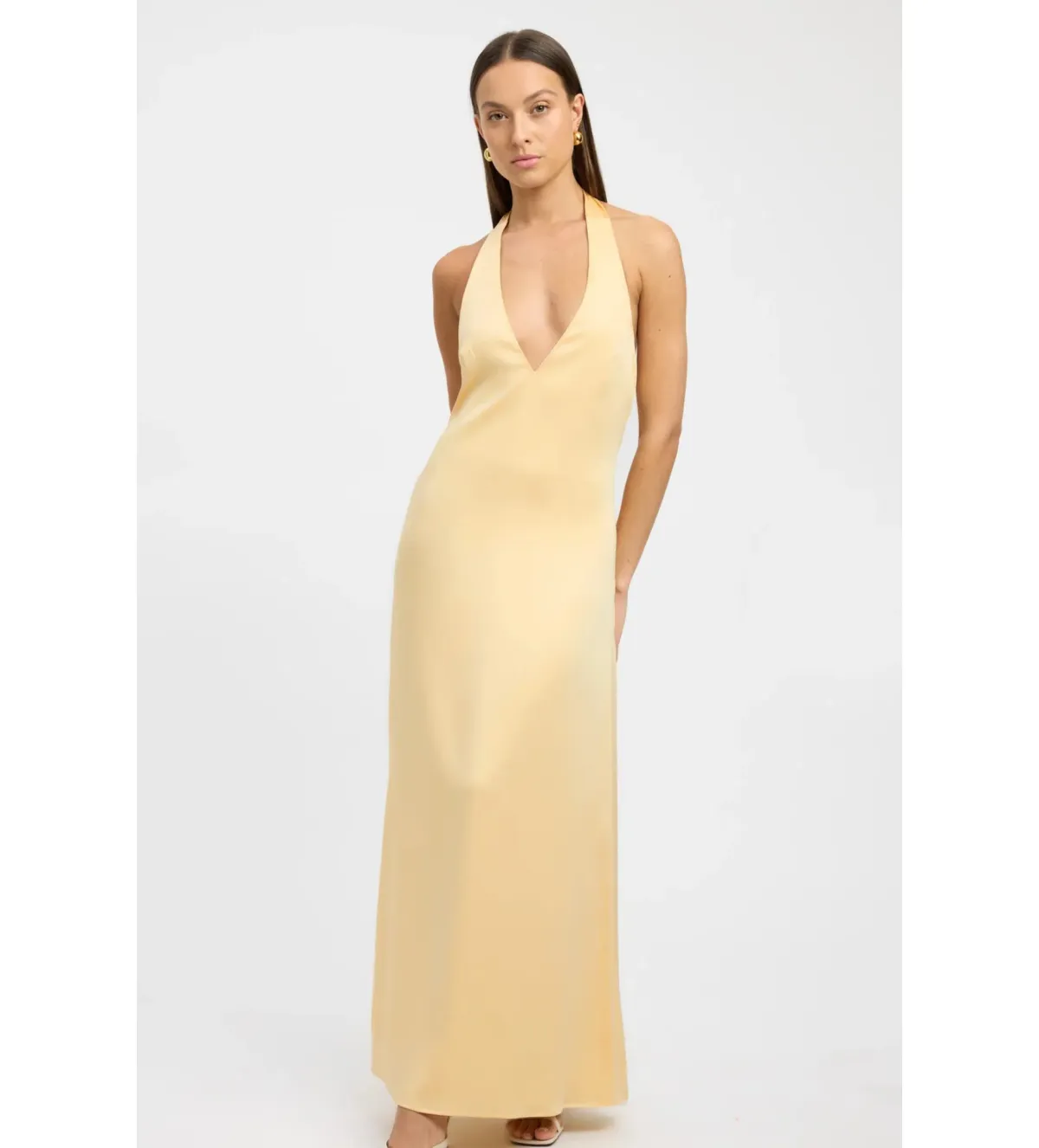 Kookai Milan Maxi Dress in Yellow Size AU  6 - Image 4