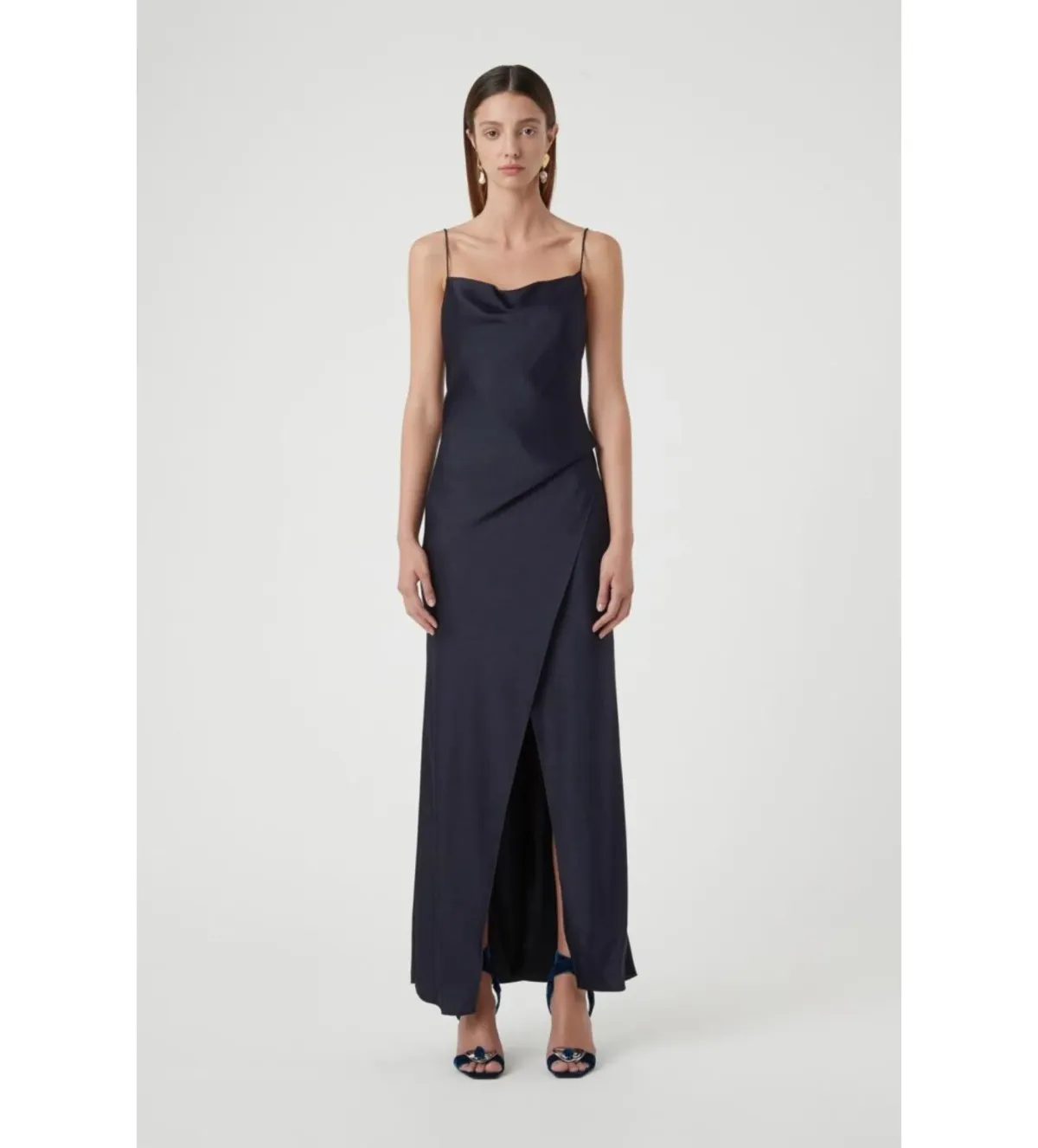 Camilla & Marc Bowery Slip Midi Dress in Navy Size 8 - Image 1