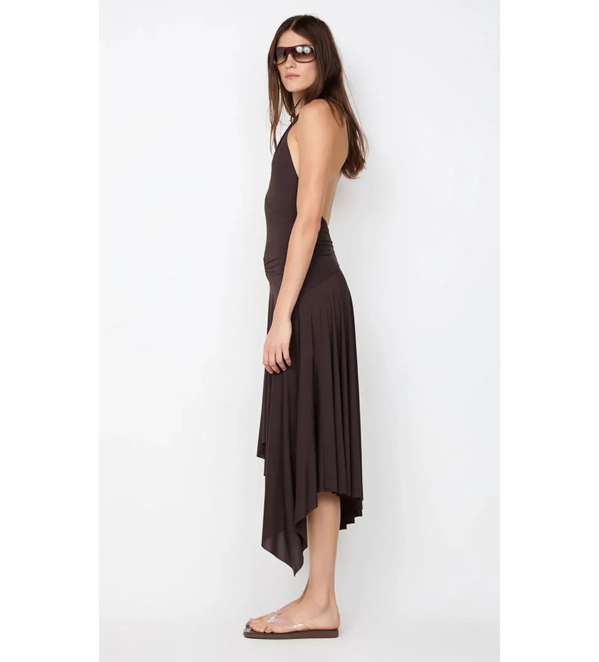 Bec & Bridge Nessie Halter Dress Dark Chocolate Size 10 - Image 3