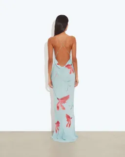 Rat & Boa Vincenza Floral Maxi Dress in Blue Size XS for rent on The Volte - image 2