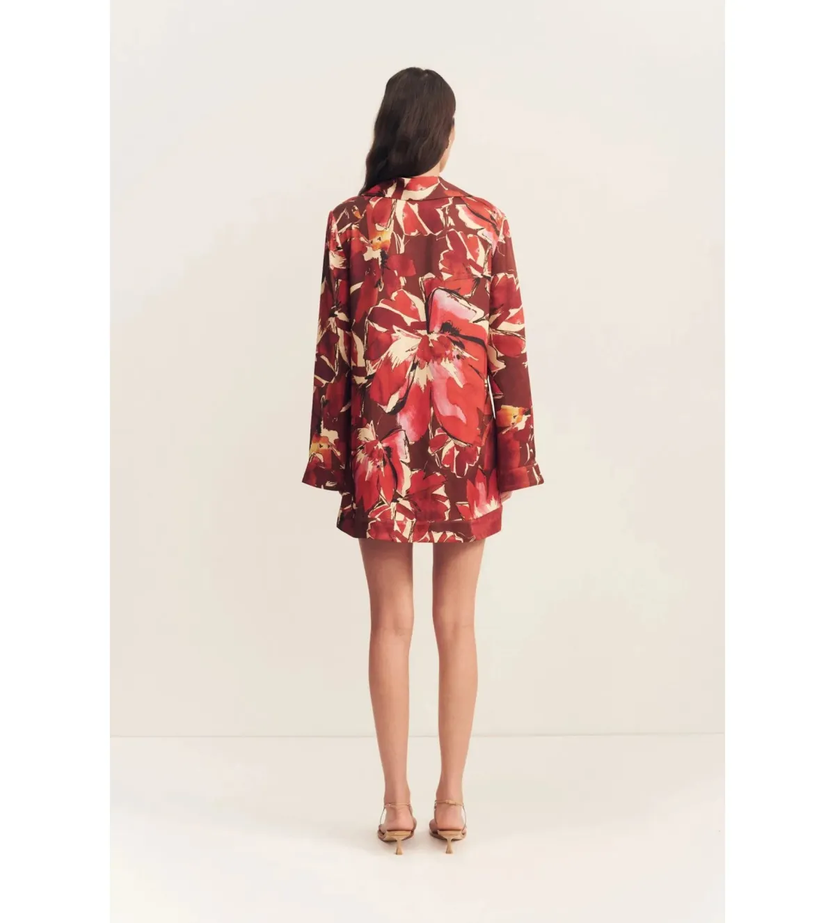 Shona Joy Nolita Shift Mini Dress Rosewood Floral One Size 6/XS - Image 5