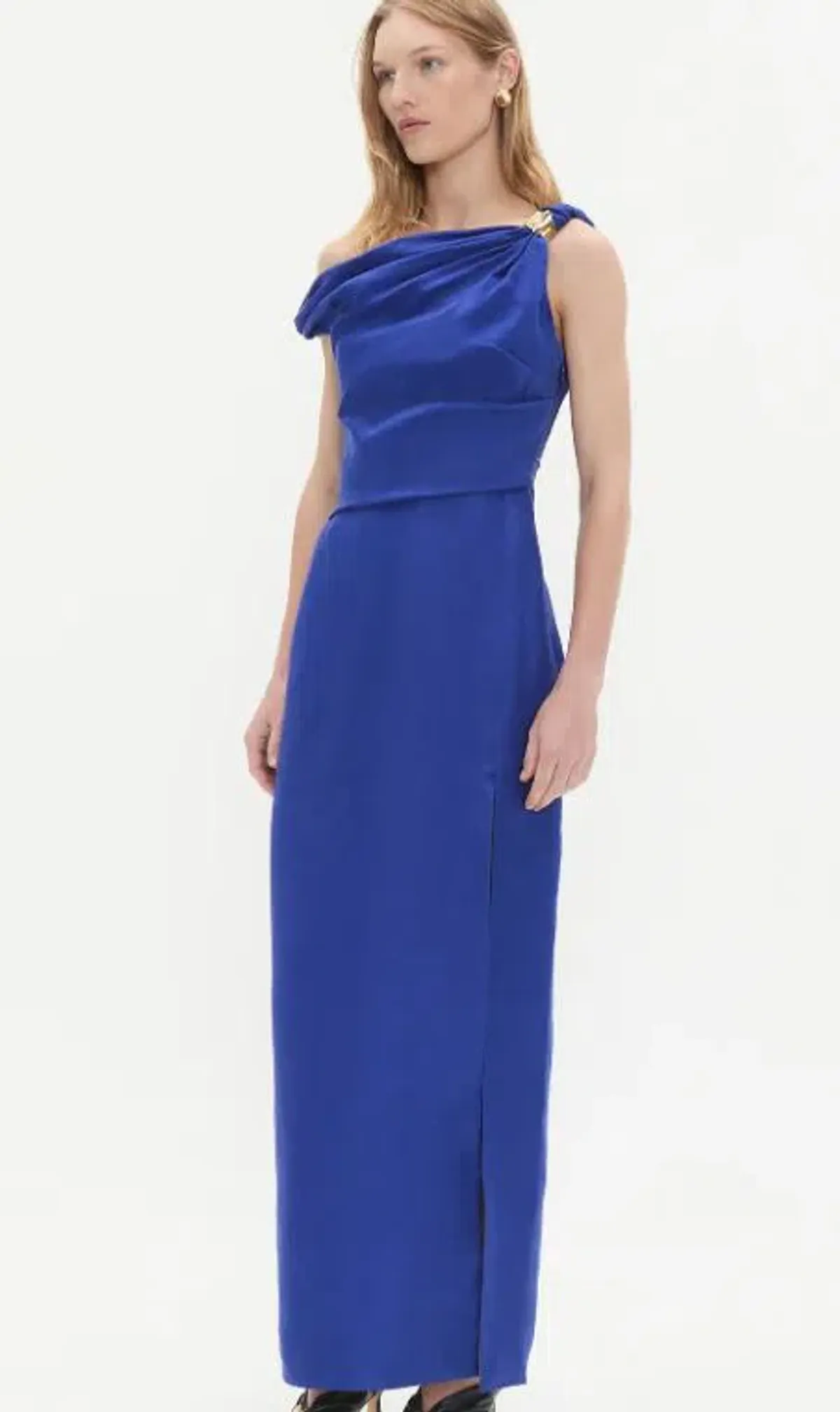 Aje Bridgette Midi Dress Bright Cobalt Size AU 8 - Image 3