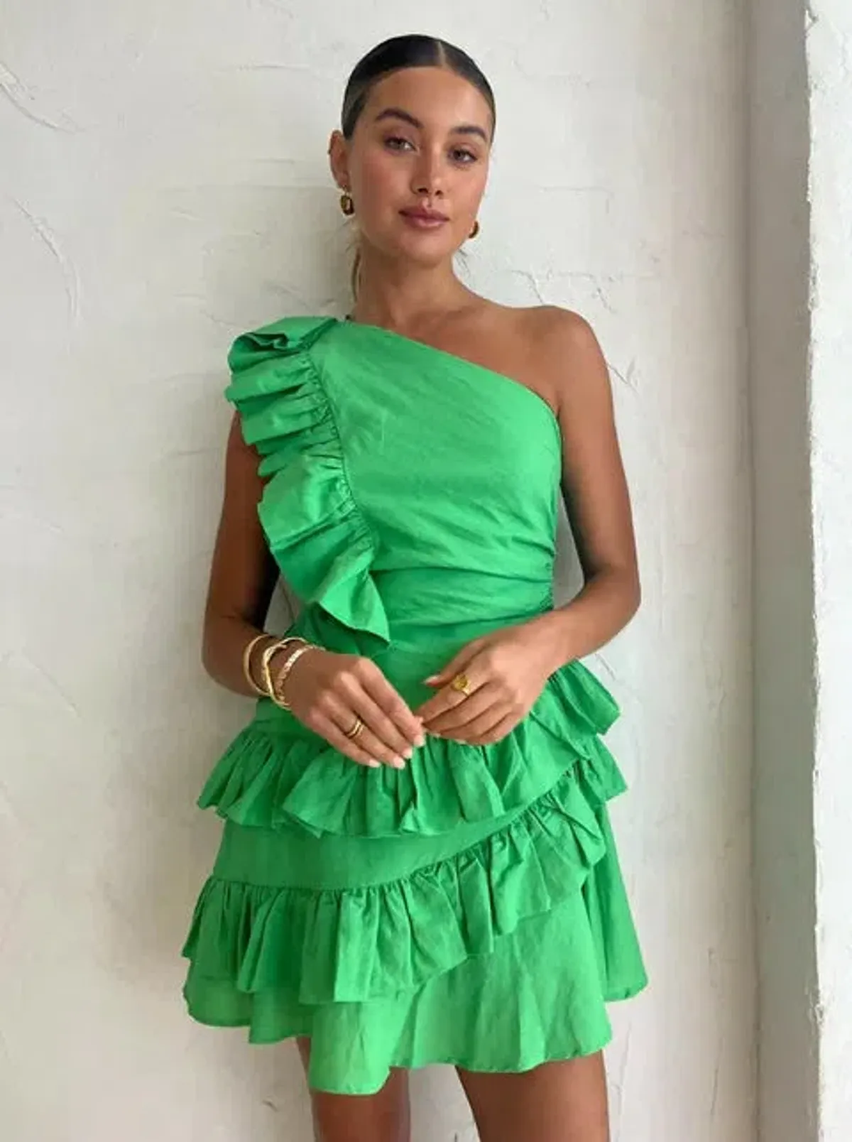 By Nicola Adrift Mini Dress Parakeet Green Size AU 6 - Image 4