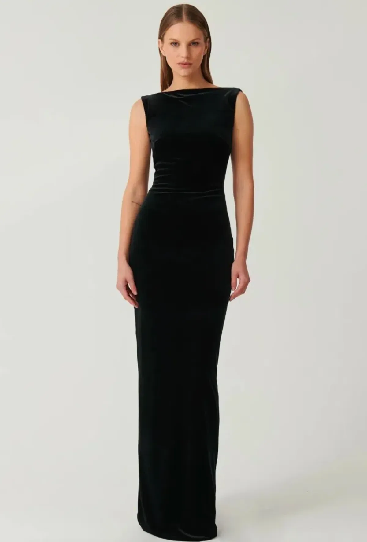 Effie Kats Velvet Verona Gown Black Size 10 - Image 3