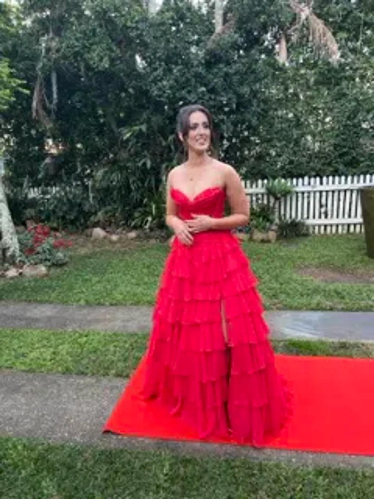 Sherri Hill 56911 Maxi Dress Red Size US 2 AU 6 - Image 3