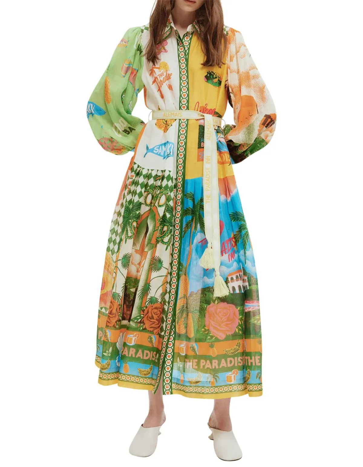 Alemais Paradiso Shirt Dress Multi Size 10 - Image 1