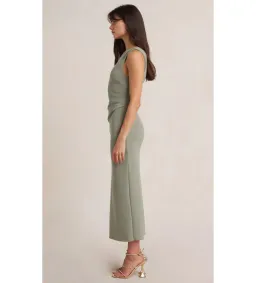 Bec + Bridge Be Mine Tuck Midi Dress Sage Size 14 for rent on The Volte - image 2
