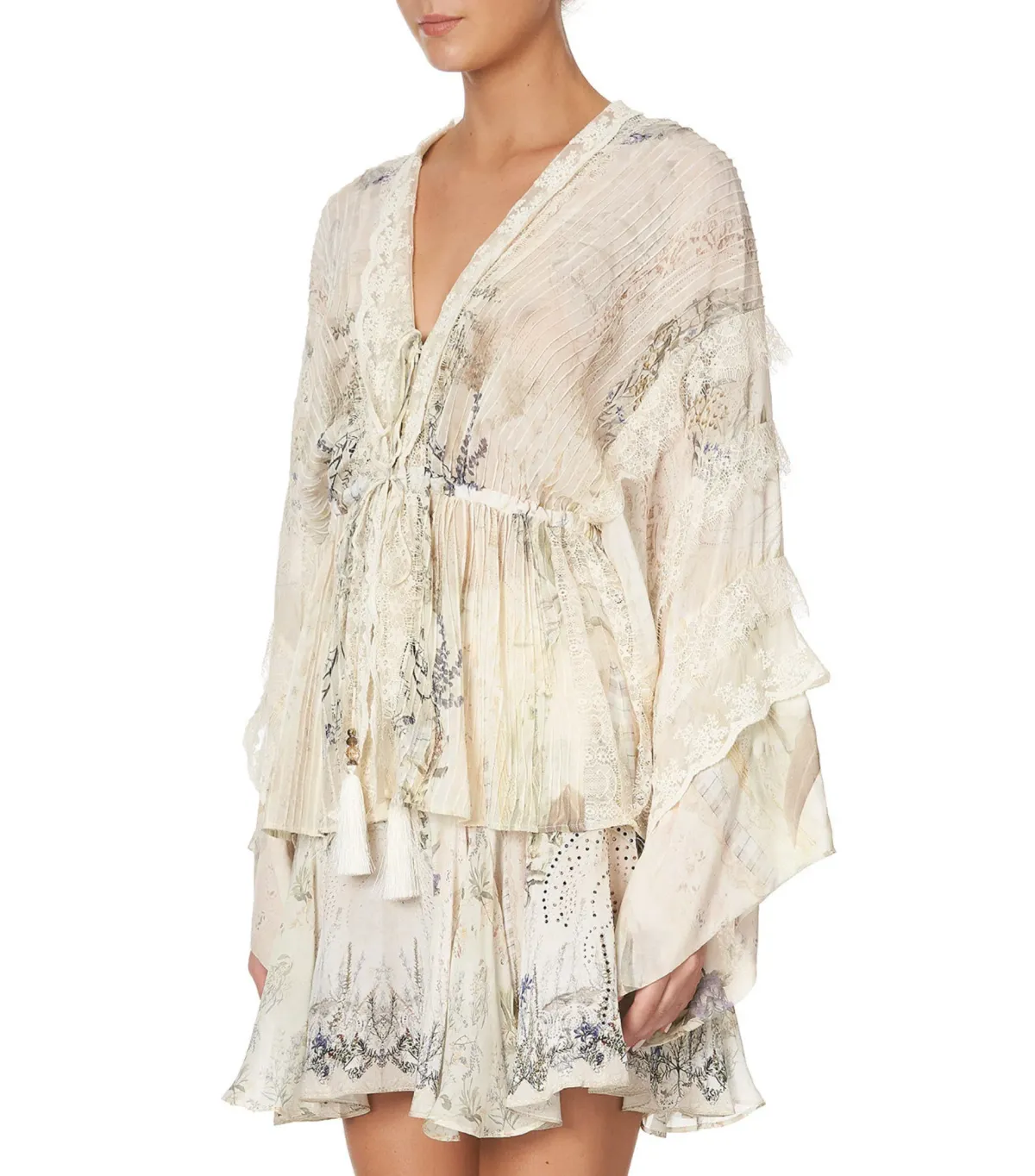 Camilla Tie Front Lace Insert Layer in Memories Of Moree Size M / AU 12 - Image 3