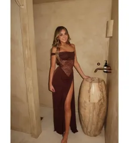 Natalie Rolt Sloane Maxi in Espresso Size 1 / AU 8  for rent on The Volte - image 1