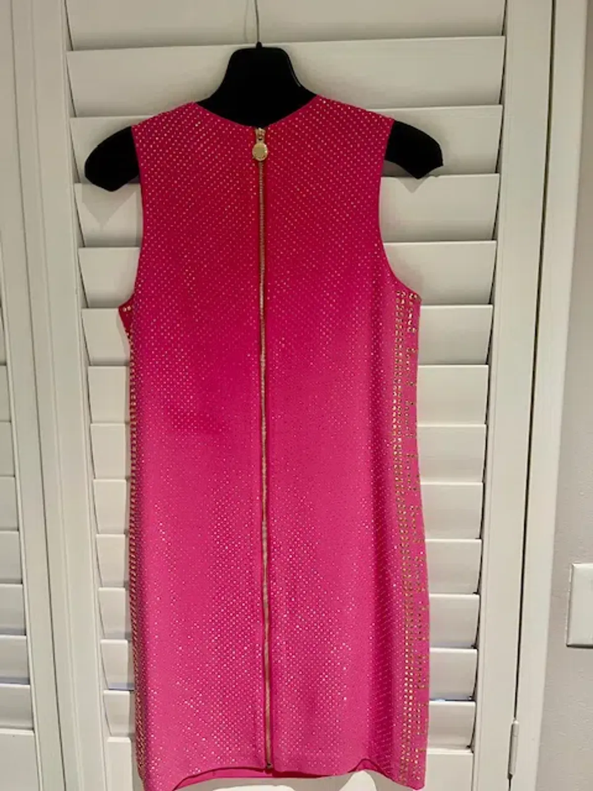 Versace H&M Party Pink Gold Mini Sild Dress Size 8 - Image 6